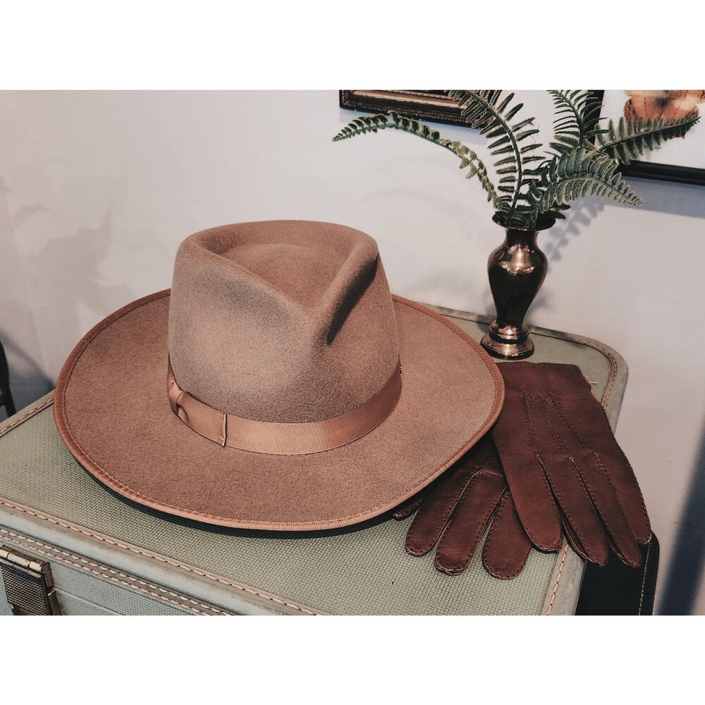 Gigi Pip Monroe Rancher Hat Size 57 Australian Wool Wide Brim Hat New with Tags